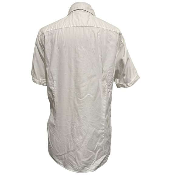 Ted Baker White Button Front 100% Cotton Nautical Theme Short Sleeve Shirt Sz 4 - Picture 6 of 11